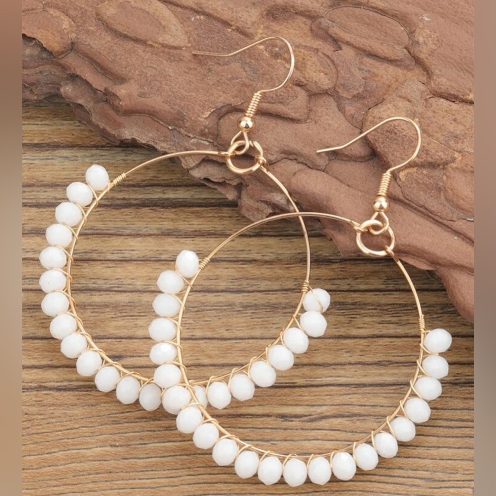 White Drop Earring